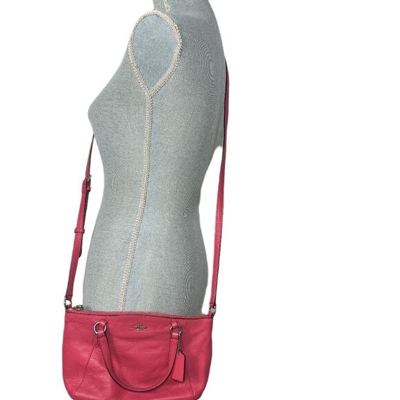 Coach Mini Kelsey Leather Handbag in Strawberry style # F57563 - Picture 3 of 6